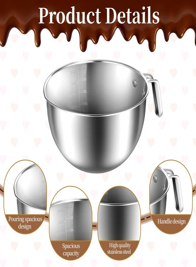 BOHUIZ 304 Stainless Steel Double Boiler with Spatula and Spoon, 4.2QT Dual-Handle Pot 2.6QT Melting Bowl with Scale and Handle Stackable Water Bath Melting Pot Set for Chocolate, Butter, Sugar, Wax - Image 3